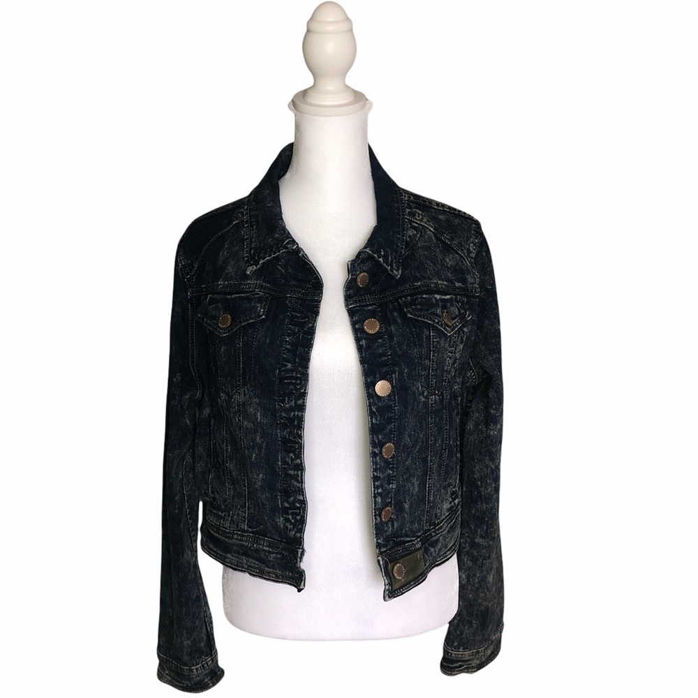 VELVET HEART cropped jean denim jacket women size M